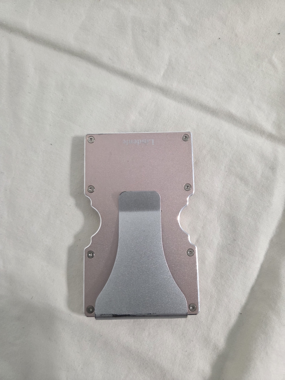 Pink Metal Minimalist Wallet